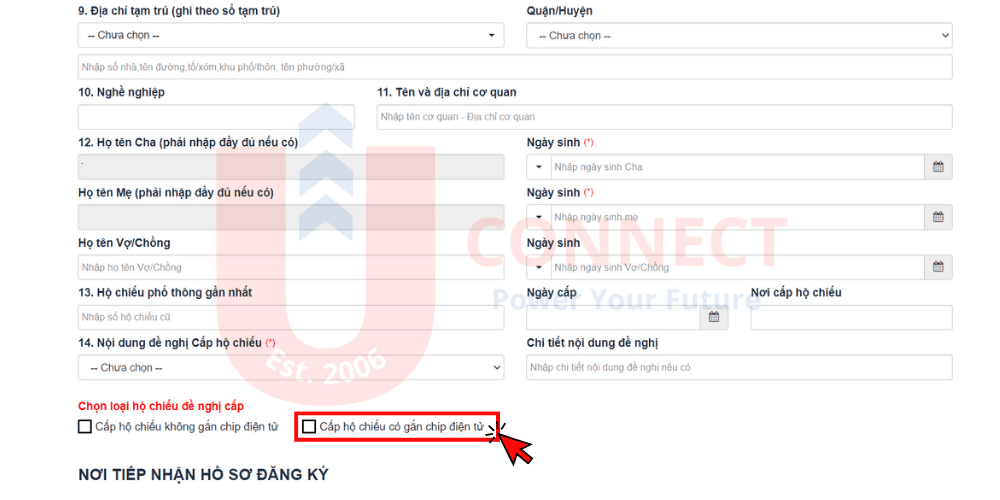 Hướng dẫn làm hộ chiếu gắn chip online